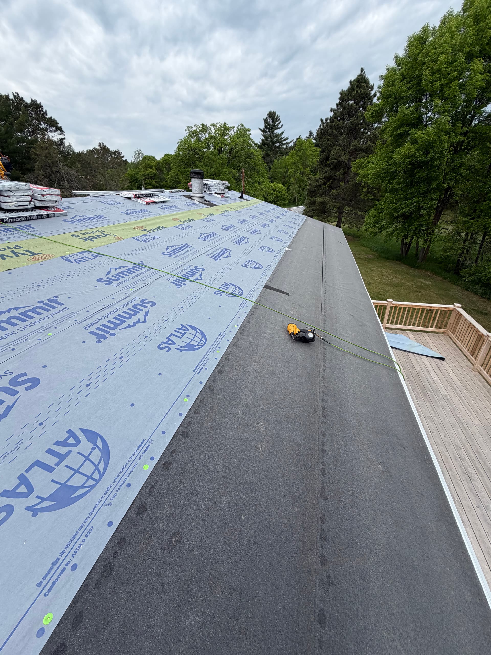 Gallery photos for Fresh Decking and Underlayment Ready for Shingles: Image #1