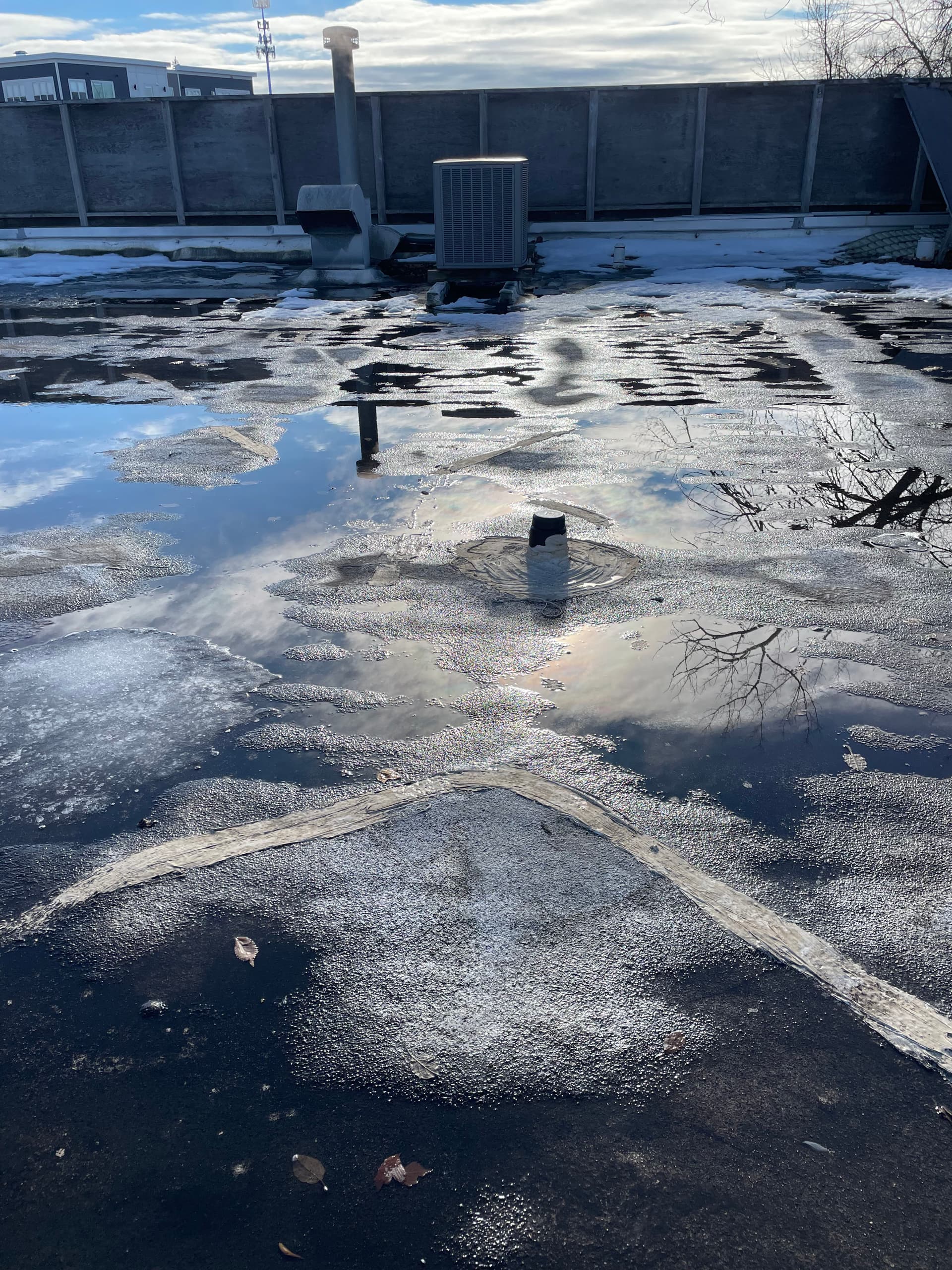 Gallery photos for Flat Roof Inspection Reveals Hidden Leaks as Winter Ends: Image #2