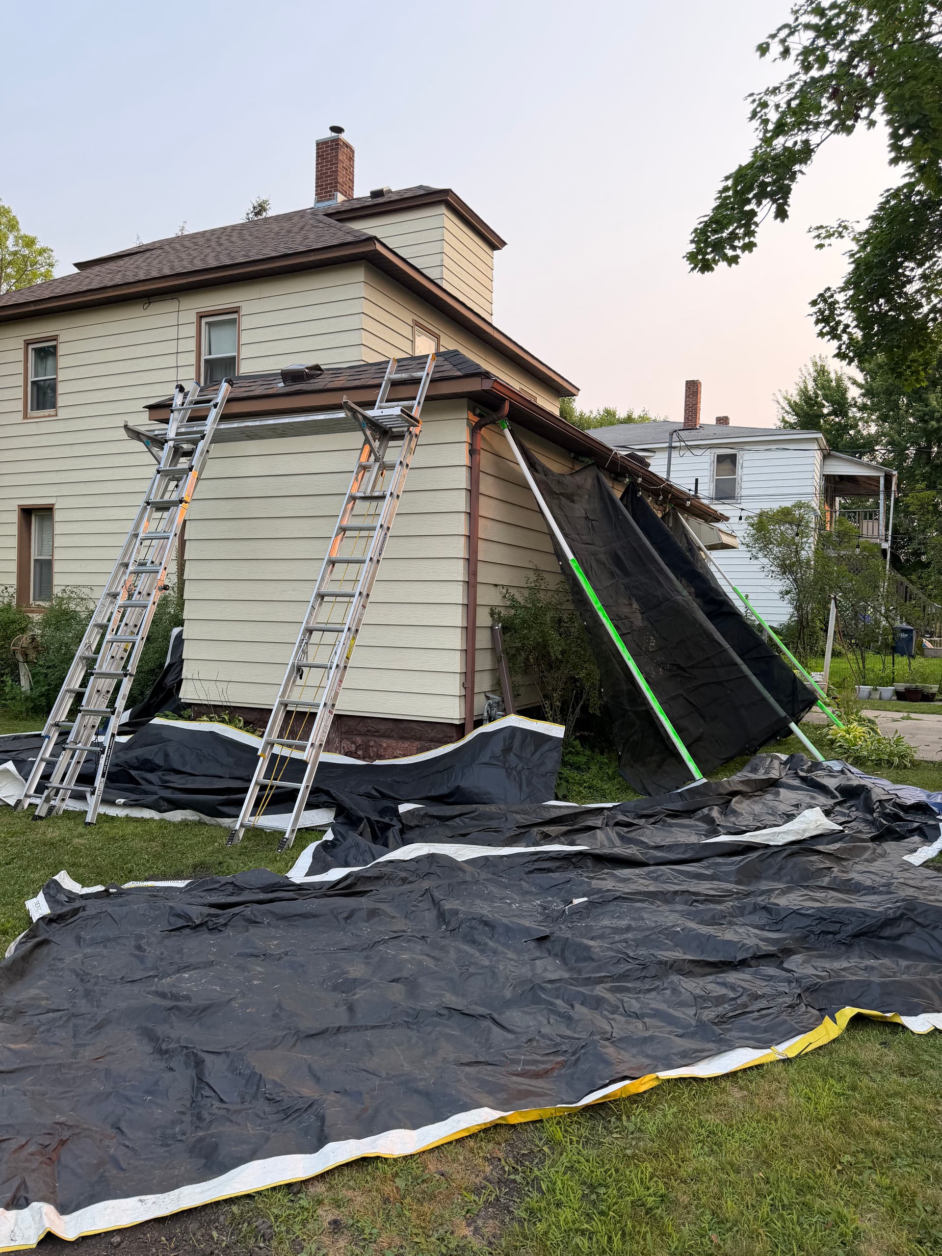 Gallery photos for Storm Damage Flat Roof Repair Uncovered 6 Layers of Roofing: Image #1