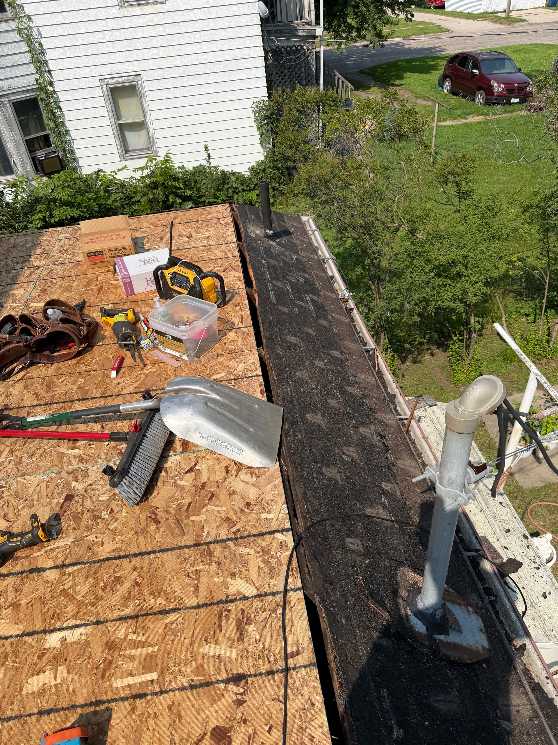 Gallery photos for Storm Damage Flat Roof Repair Uncovered 6 Layers of Roofing: Image #4