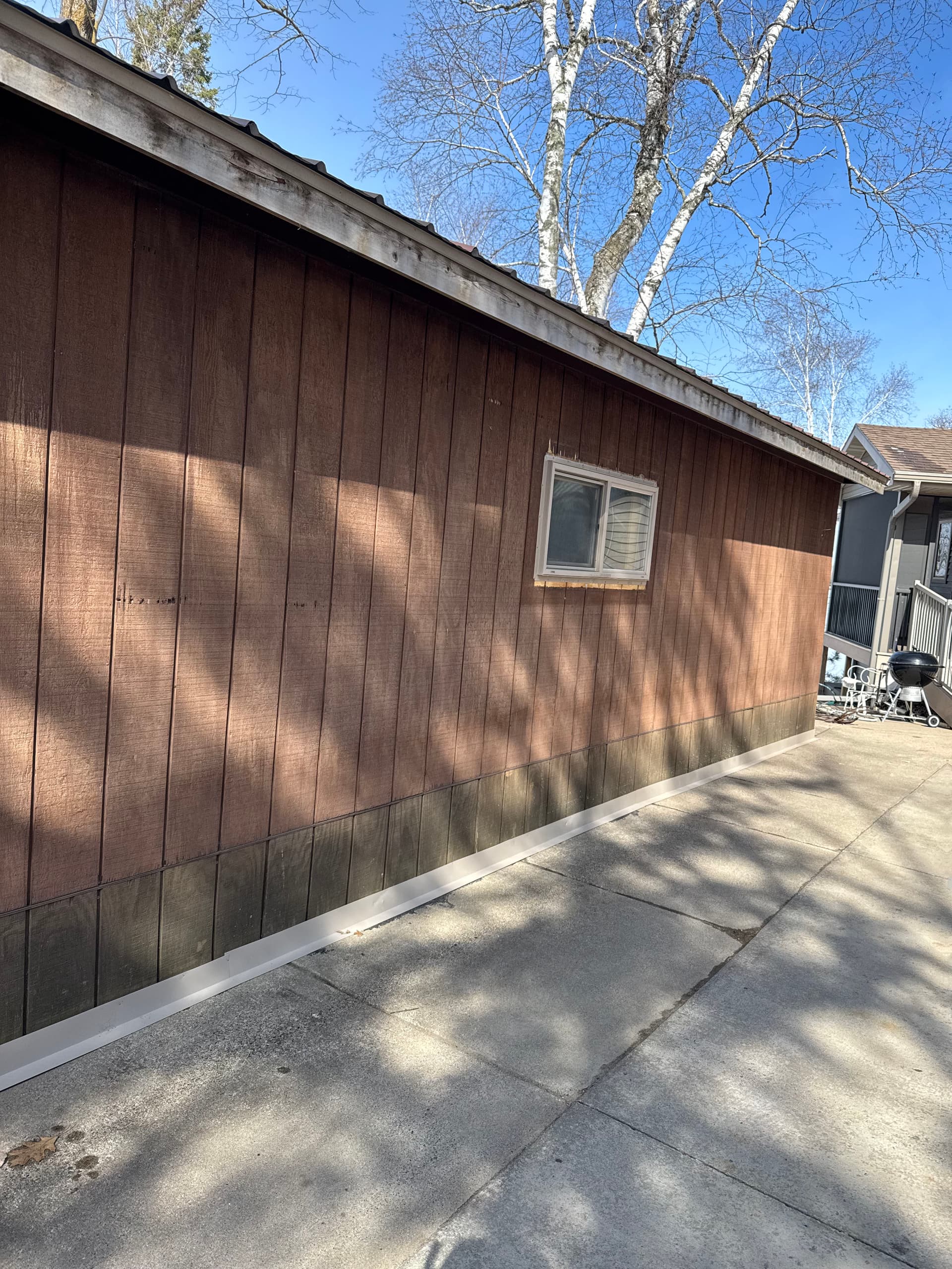 Gallery photos for Old Wood Paneling Out, New Steel Siding In on This Garage: Image #3